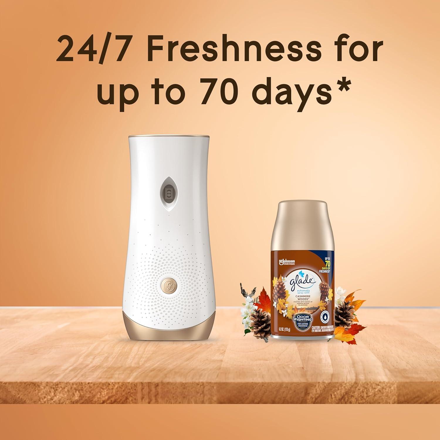 image:imageGlade Automatic Spray Air Freshener Refill Scented Air Freshener for Home and Bathroom Clean Linen 62 Oz 3 CountCashmere Woods