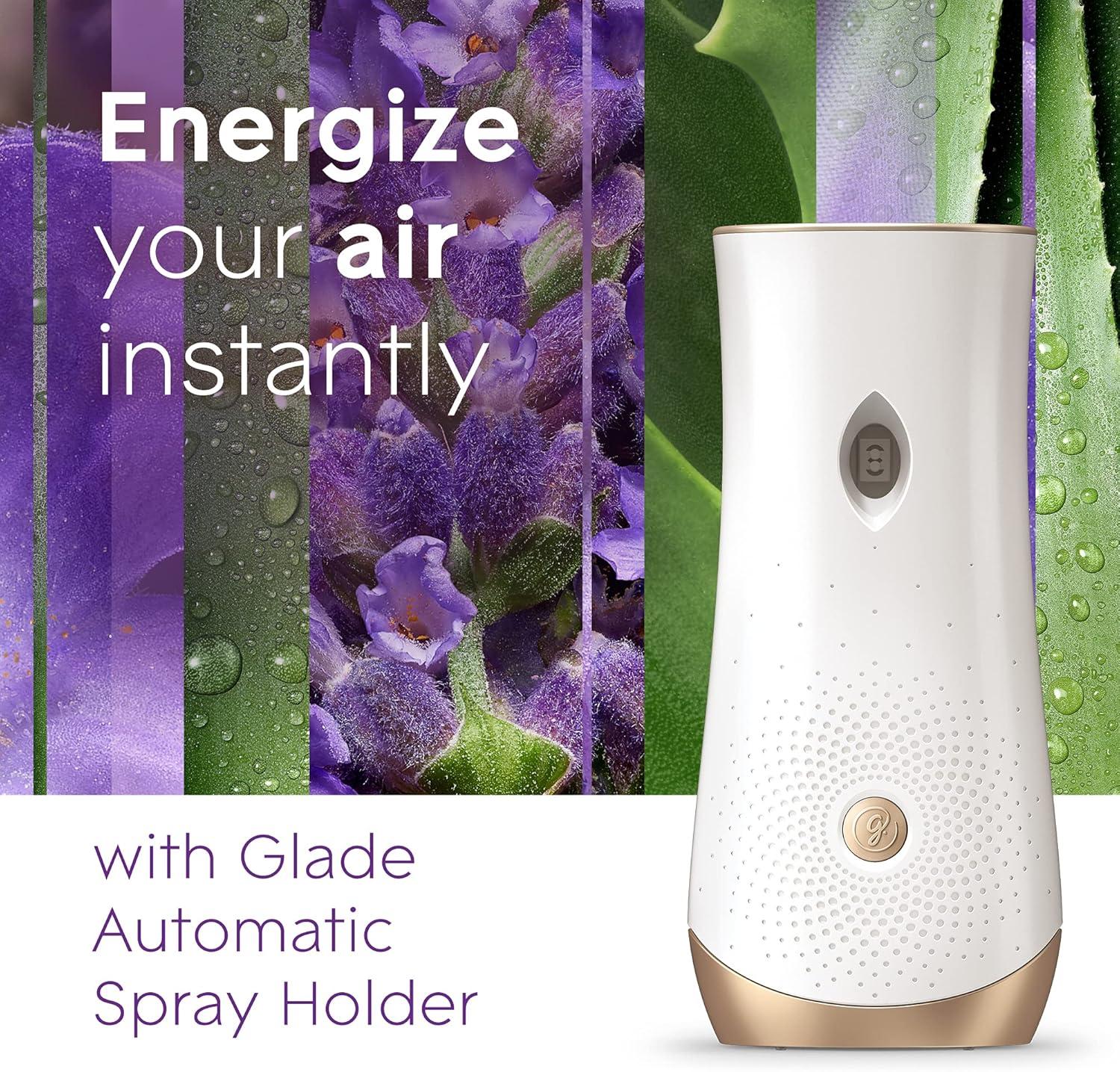 image:imageGlade Automatic Spray Air Freshener Refill Scented Air Freshener for Home and Bathroom Clean Linen 62 Oz 3 CountTranquil Lavender Aloe