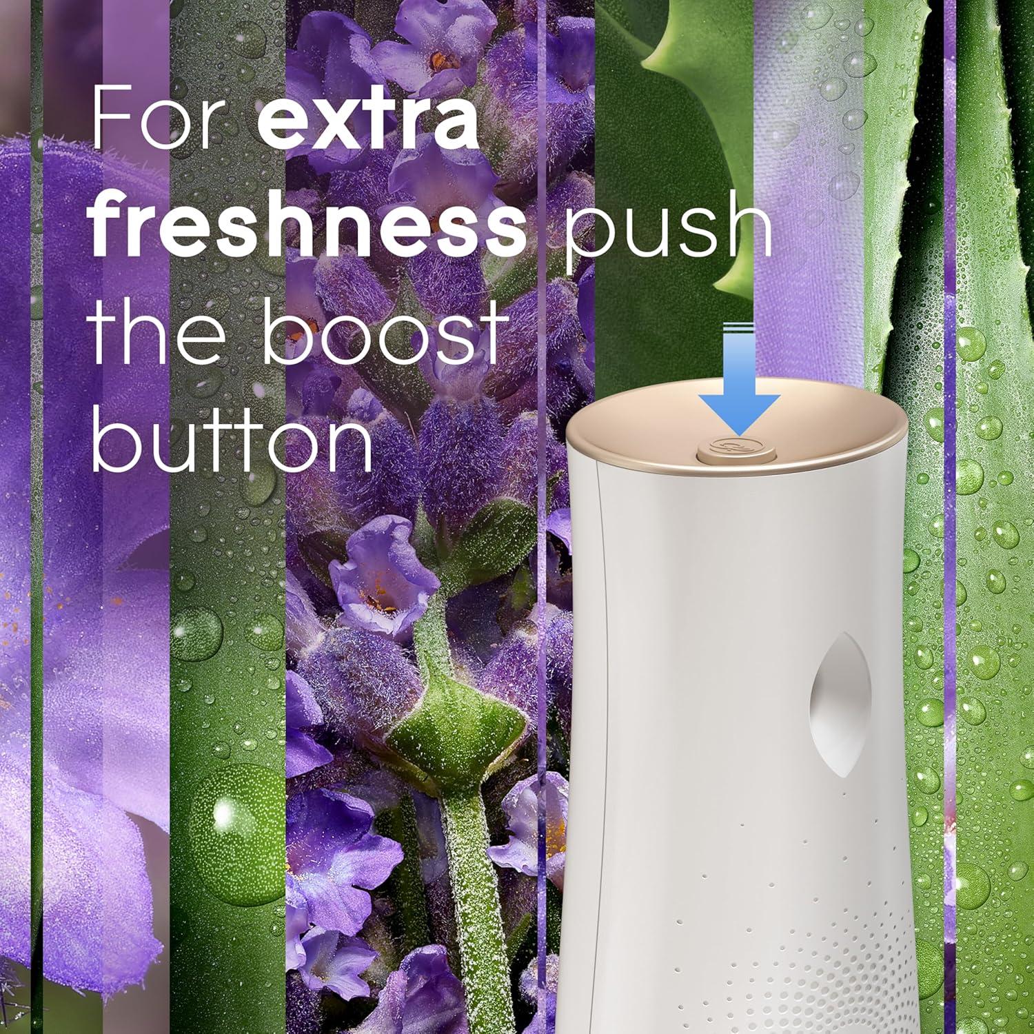 image:imageGlade Automatic Spray Air Freshener Refill Scented Air Freshener for Home and Bathroom Clean Linen 62 Oz 3 CountTranquil Lavender Aloe
