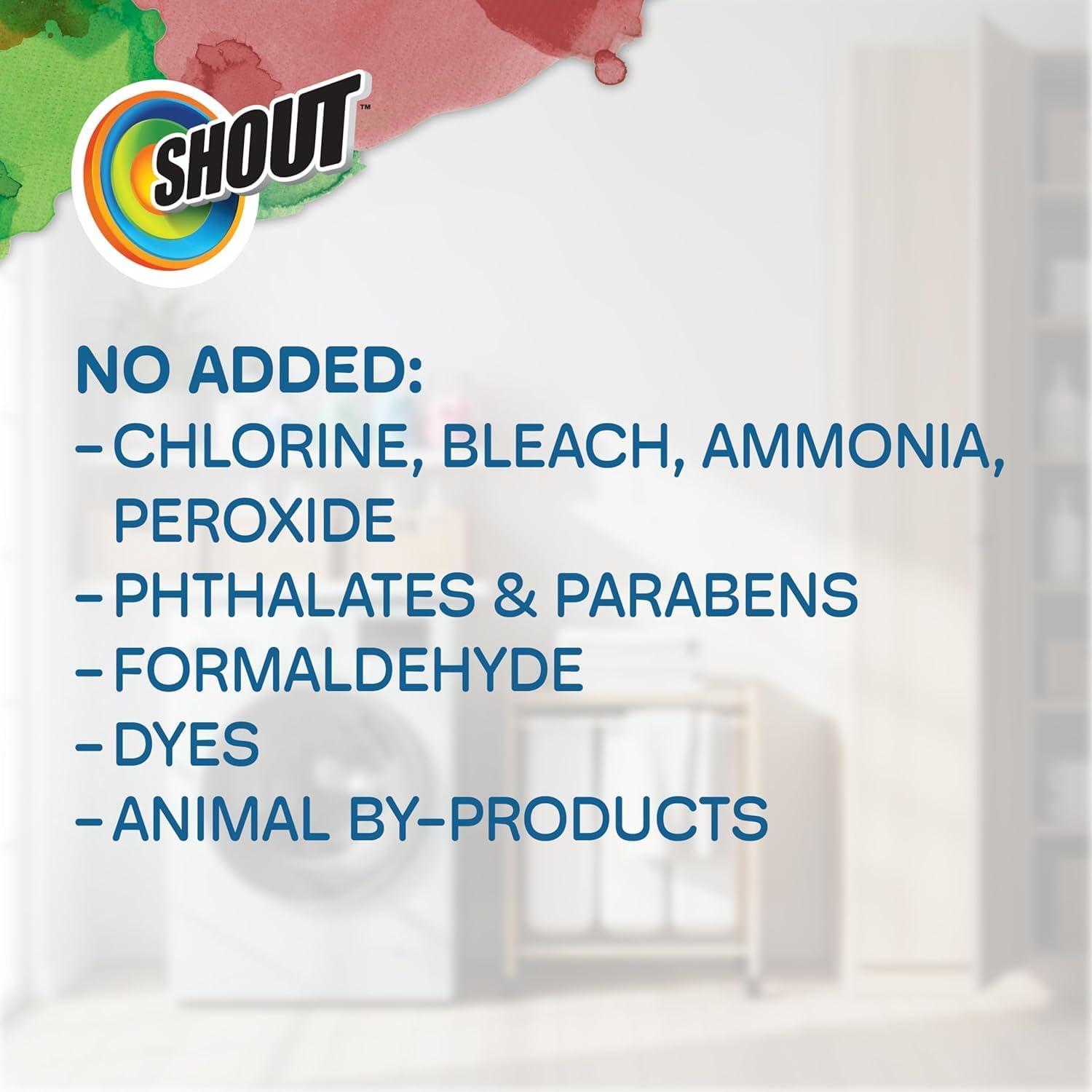 image:imageShout Active Enzyme Laundry Stain Remover Spray TripleActing Formula Clings Penetrates and Lifts 100 Types of Everyday Stains Prewash Spray 22oz22 Ounce Pack of 1