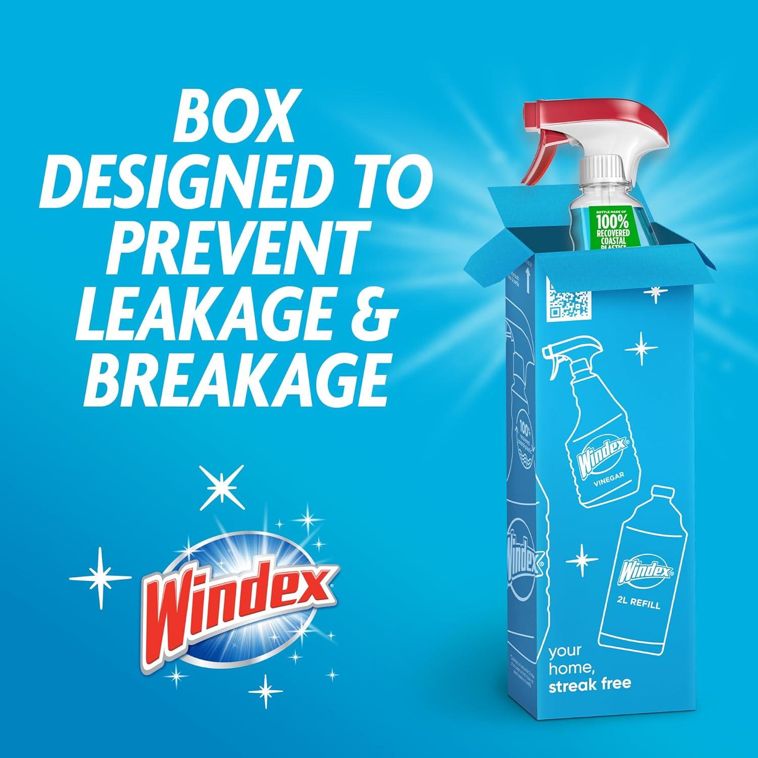 image:imageWindex Glass and Window Cleaner Spray Bottle Packaging Designed to Prevent Leakage and Breaking Surface Cleaning Spray Original Blue Scent 23 Fl Oz23 Fl Oz Pack of 1