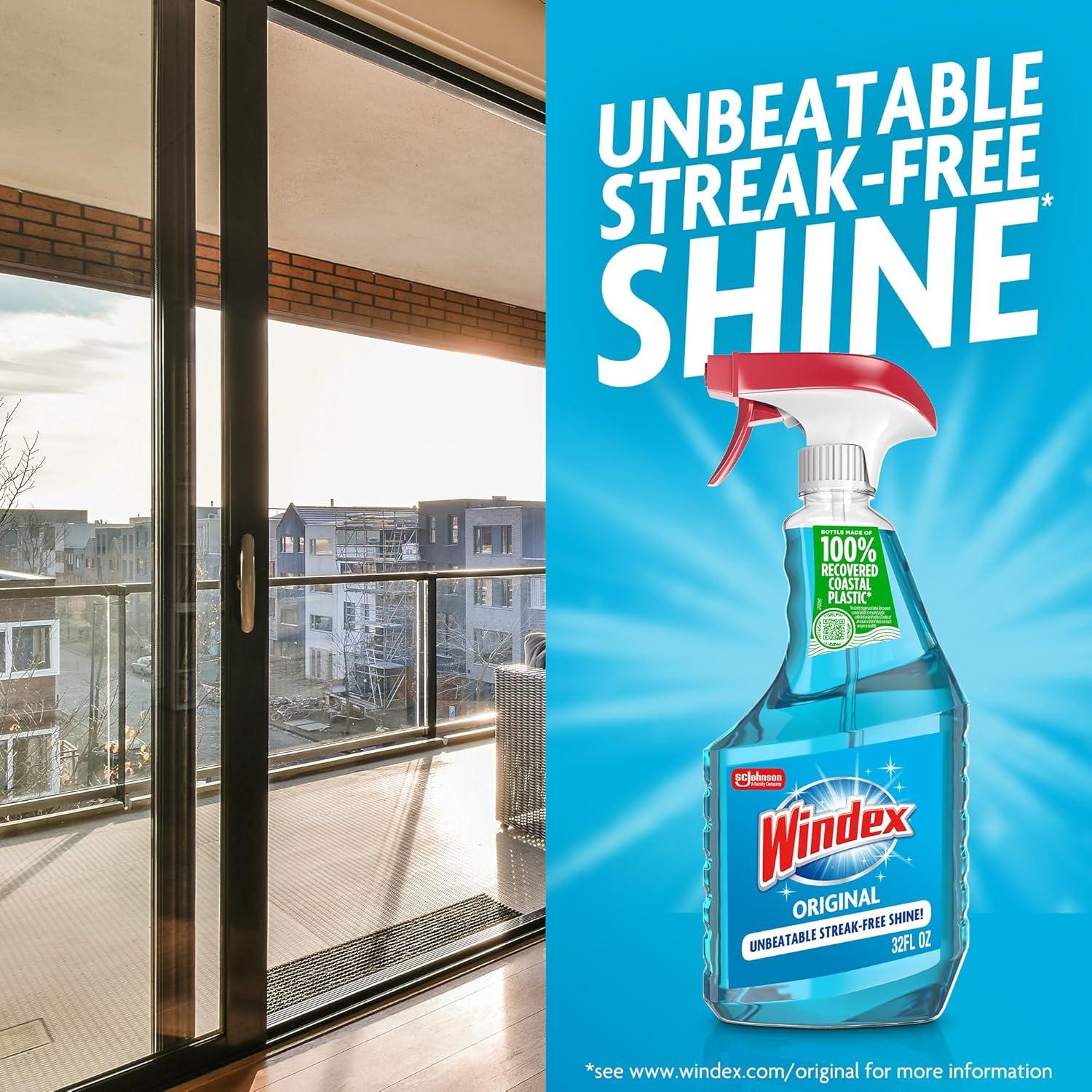 image:imageWindex Glass and Window Cleaner Spray Bottle Packaging Designed to Prevent Leakage and Breaking Surface Cleaning Spray Original Blue Scent 23 Fl Oz23 Fl Oz Pack of 2