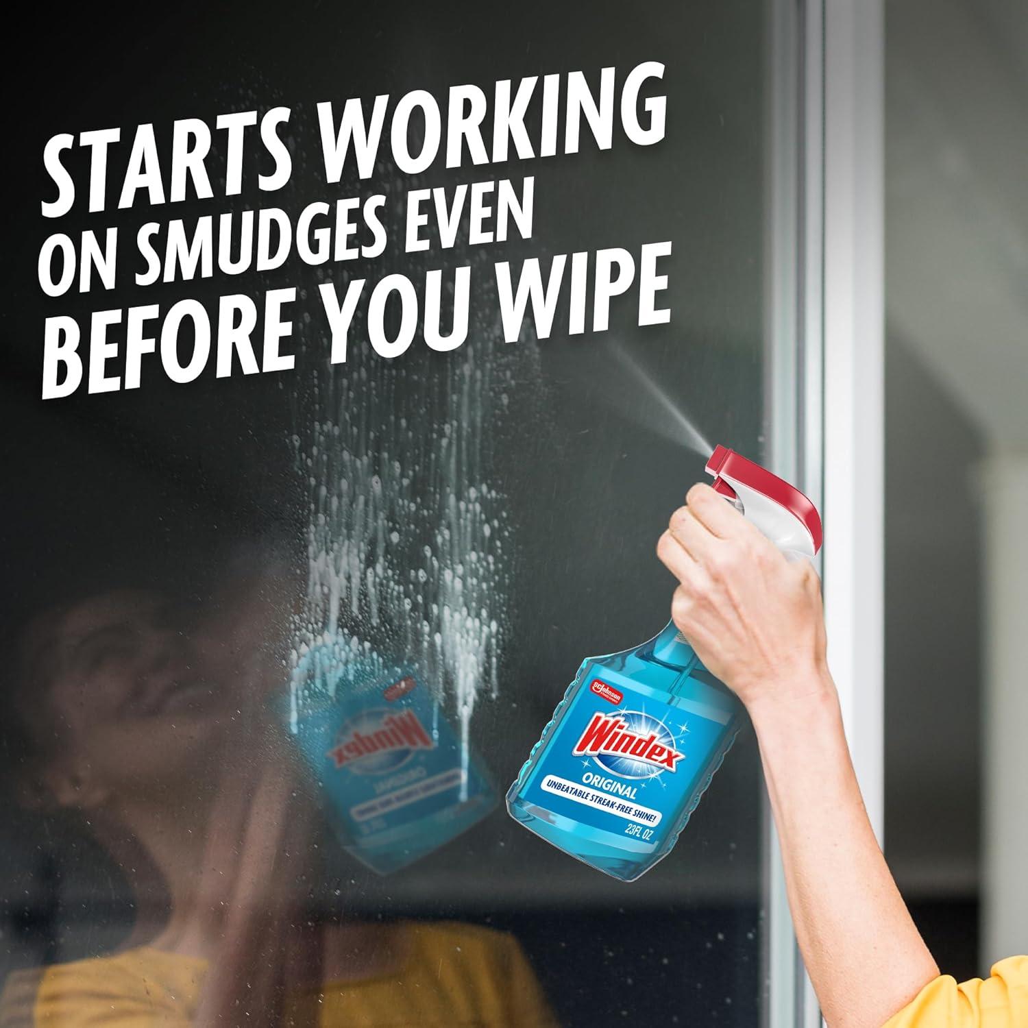 image:imageWindex Glass and Window Cleaner Spray Bottle Packaging Designed to Prevent Leakage and Breaking Surface Cleaning Spray Original Blue Scent 23 Fl Oz23 Fl Oz Pack of 2