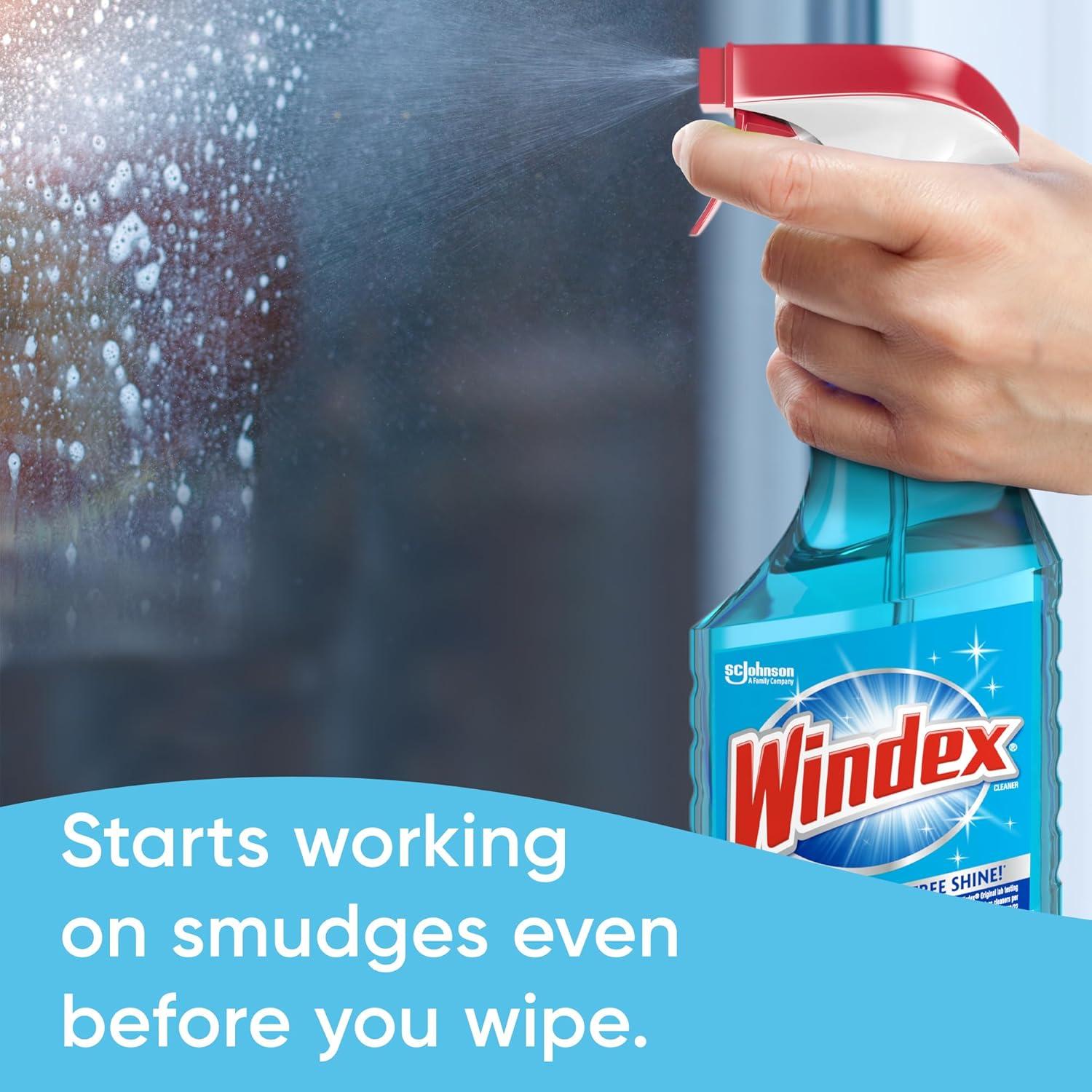 image:imageWindex Glass and Window Cleaner Spray Bottle Packaging Designed to Prevent Leakage and Breaking Surface Cleaning Spray Original Blue Scent 23 Fl Oz32 Fl Oz Pack of 3