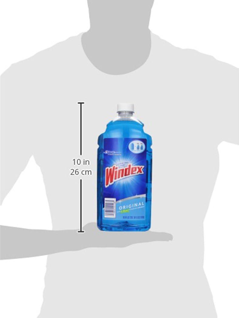 image:imageWindex Glass and Window Cleaner Spray Bottle Packaging Designed to Prevent Leakage and Breaking Surface Cleaning Spray Original Blue Scent 23 Fl Oz676 Fl Oz Pack of 2