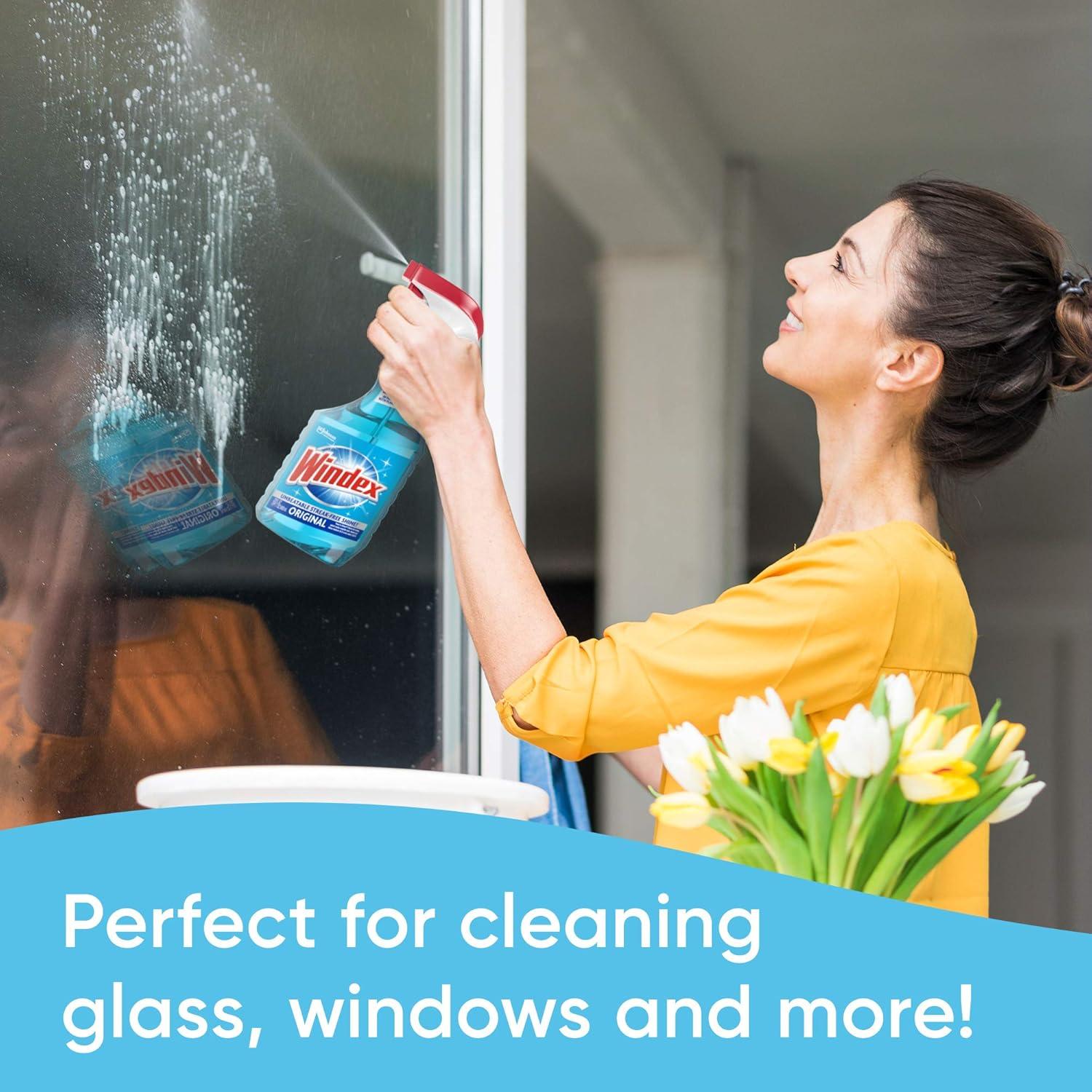 image:imageWindex Glass and Window Cleaner Spray Bottle Packaging Designed to Prevent Leakage and Breaking Surface Cleaning Spray Original Blue Scent 23 Fl Oz676 Fl Oz Pack of 6