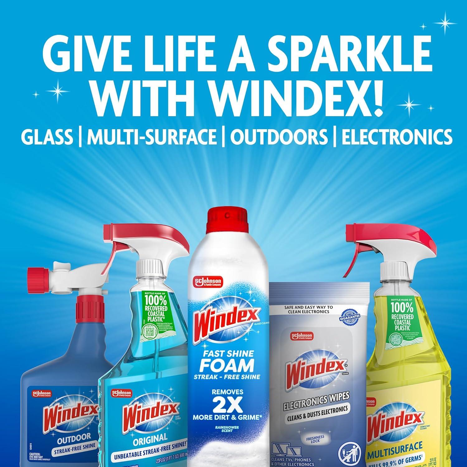 image:imageWindex Outdoor Window and Glass Cleaner for Hose Ammonia Free Concentrated Formula for Deep Outdoor Clean Patio Cleaner Compatible With All Hoses 32 Fl Oz Pack of 232 Fl Oz Pack of 2