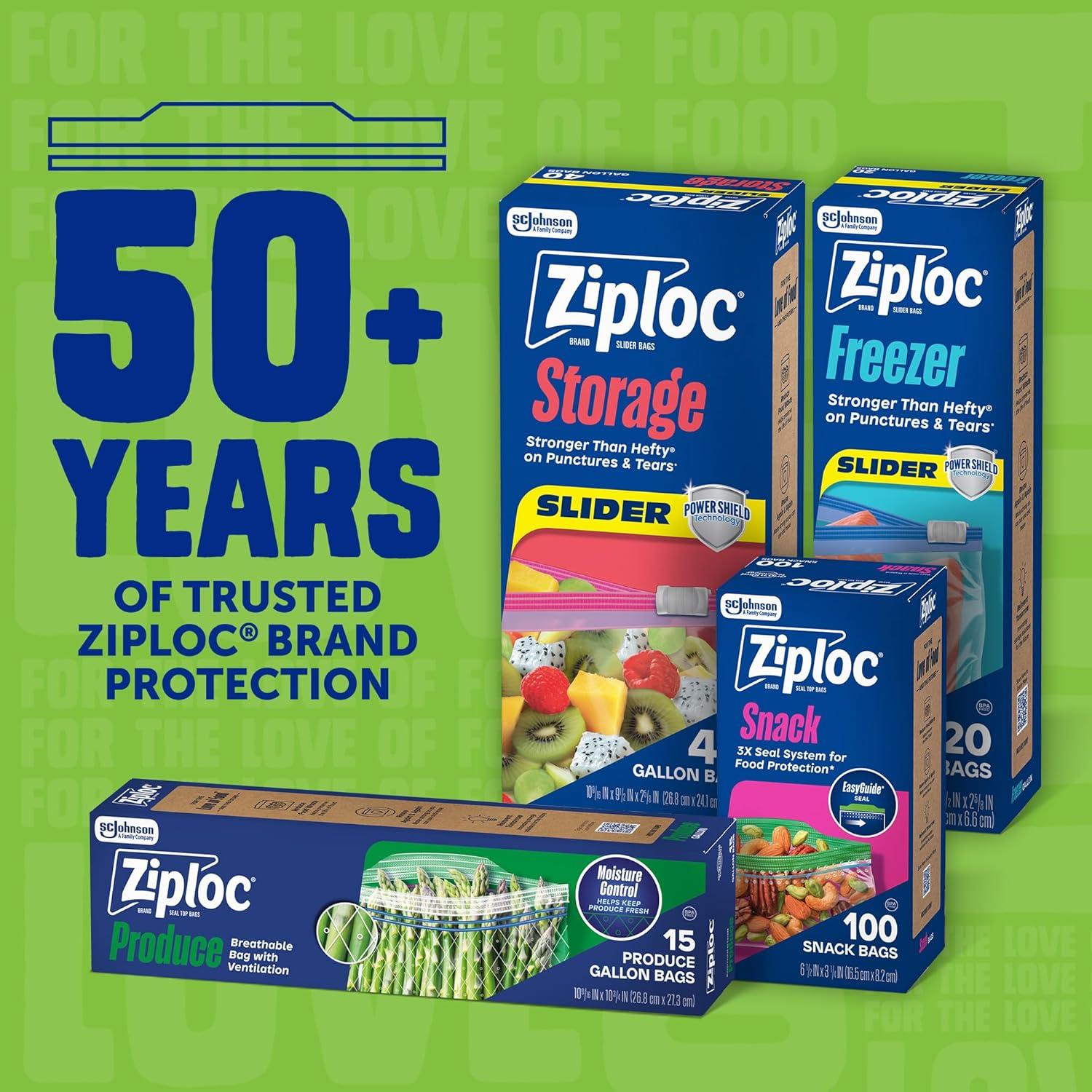 image:imageZiploc Brand Lunch Trio Variety Pack with EasyGuide Texture Grip n Seal Technology 225 count