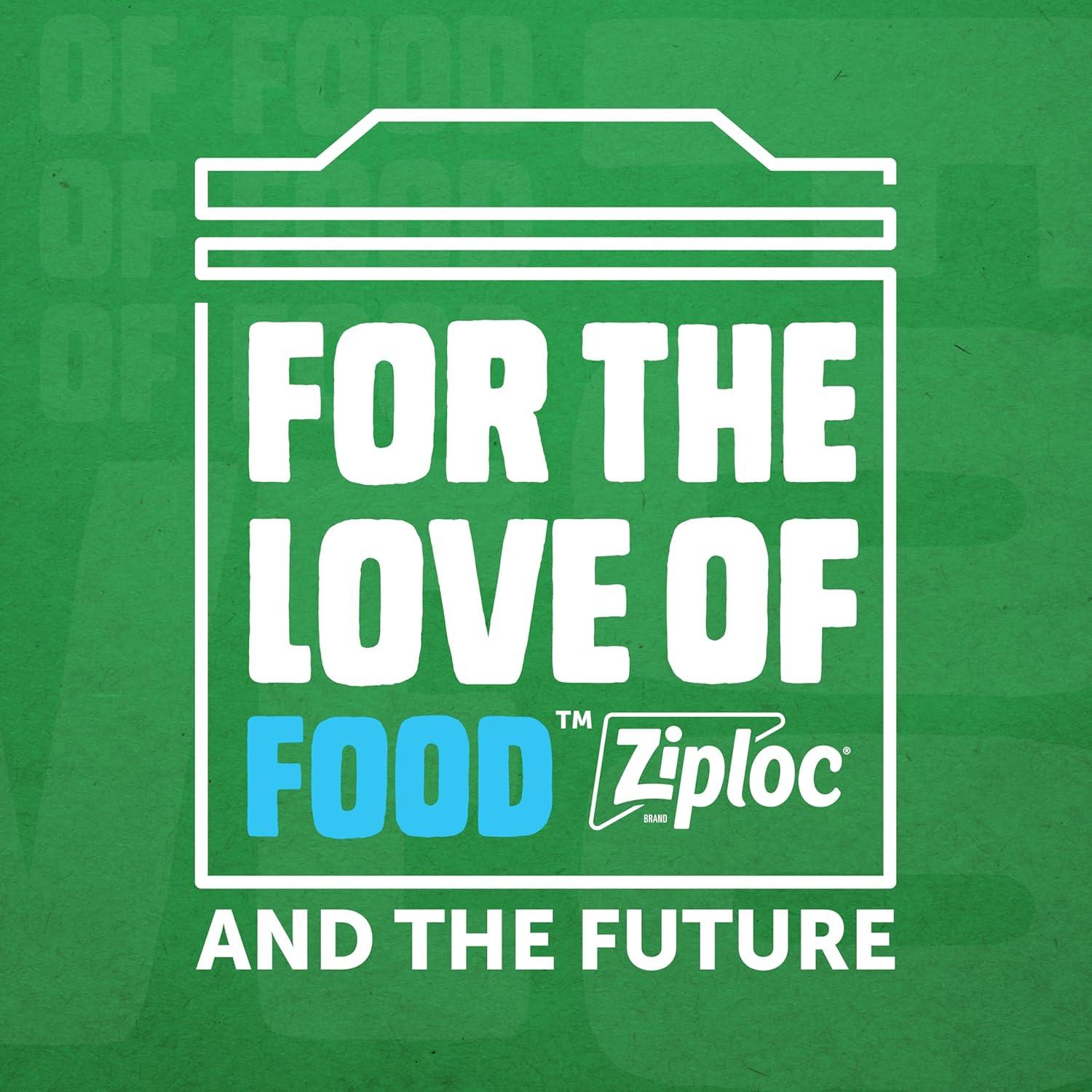 image:imageZiploc Compostable Sandwich and Snack Bags for On The Go Freshness Designed to be Commercially Compostable 40 Bags