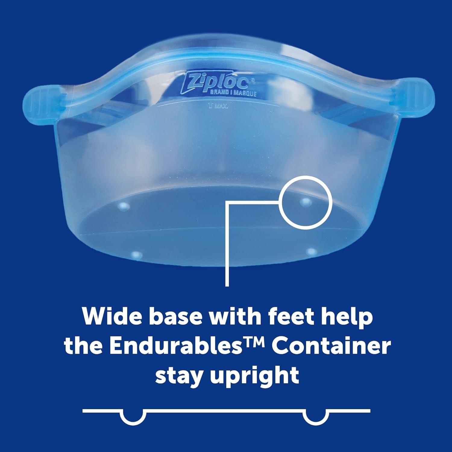 image:imageZiploc Endurables Silicone Food Storage Meal Prep Containers Microwave Safe and EcoFriendly Medium Container 1 CountMedium 1 Count