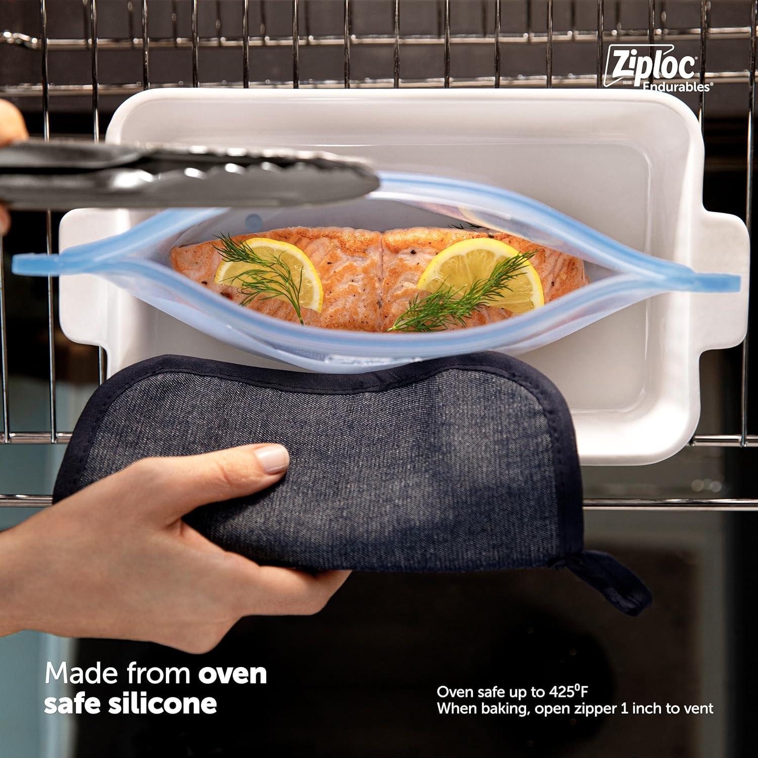 image:imageZiploc Endurables Silicone Food Storage Meal Prep Containers Microwave Safe and EcoFriendly Medium Container 1 CountMedium 1 Count