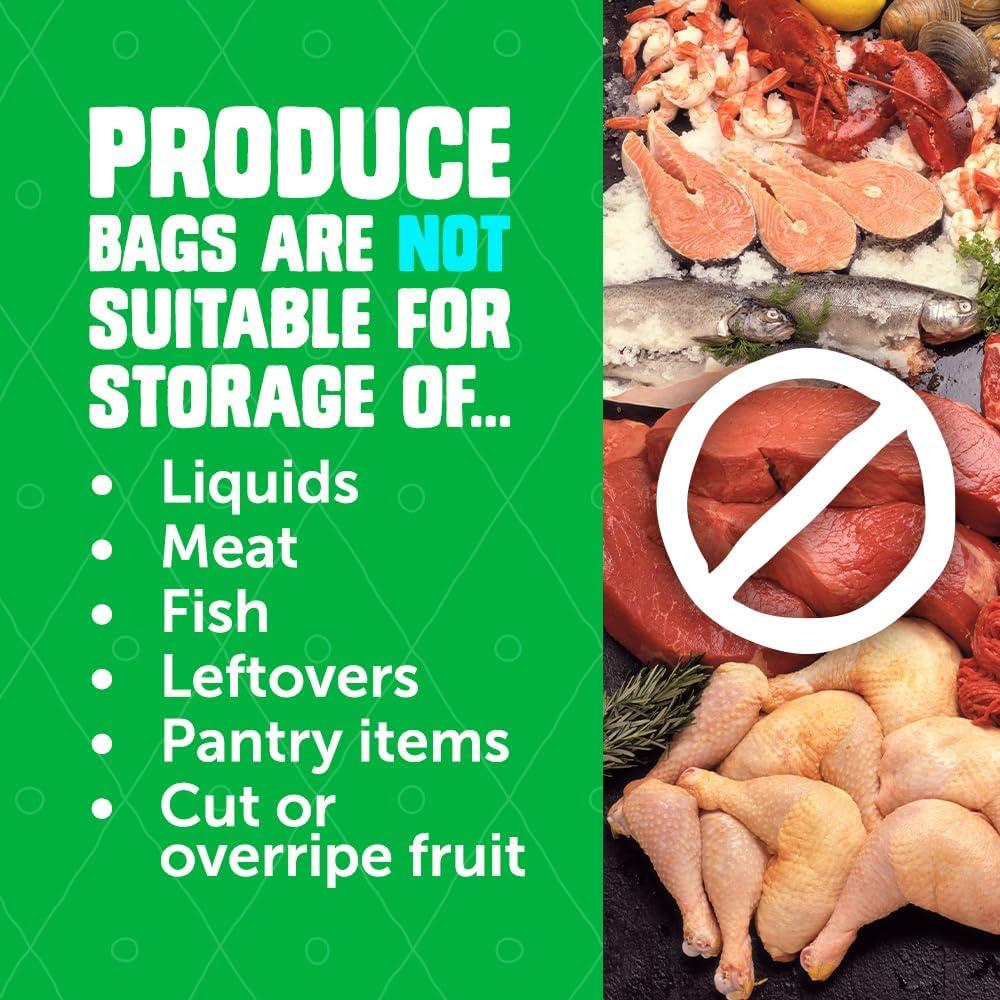 image:imageZiploc Food Storage Produce Bags Seal Top to Keep and Control Moisture 15 Bags Total50 Count