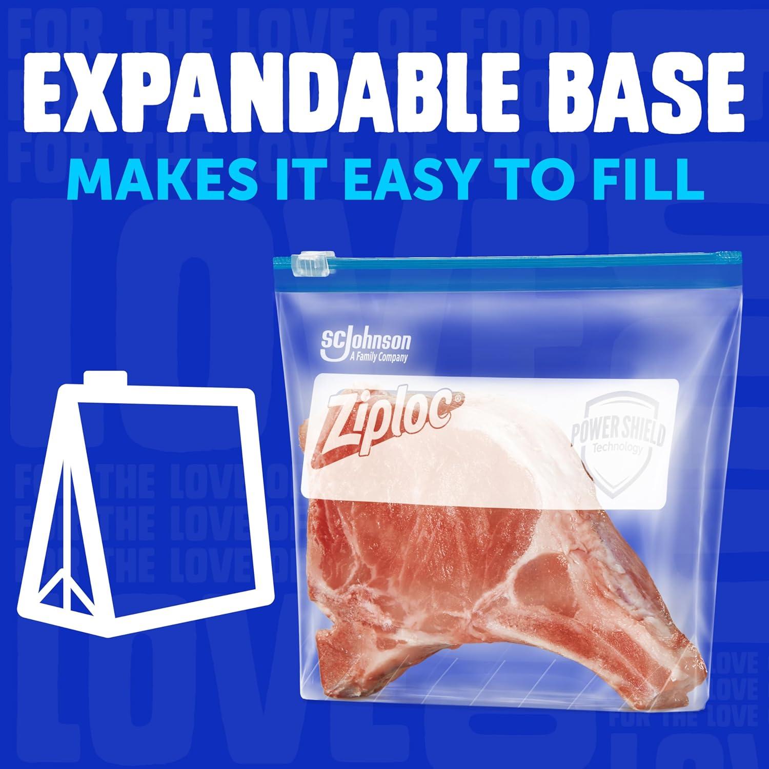 image:imageZiploc Gallon Food Storage Freezer Slider Bags Durable 28 Count72 Count