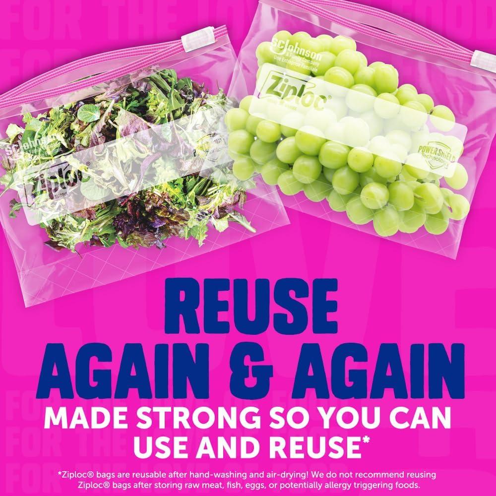 image:imageZiploc Gallon Food Storage Slider Bags Power Shield Technology for More Durability 32 Count Packaging May Vary32 Count Pack of 1