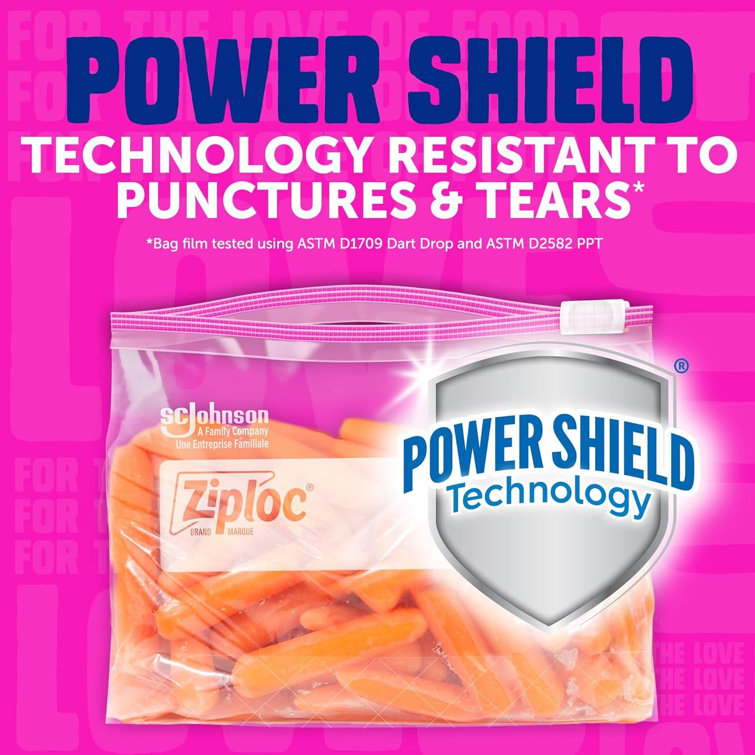 image:imageZiploc Gallon Food Storage Slider Bags Power Shield Technology for More Durability 68 Count104 Count