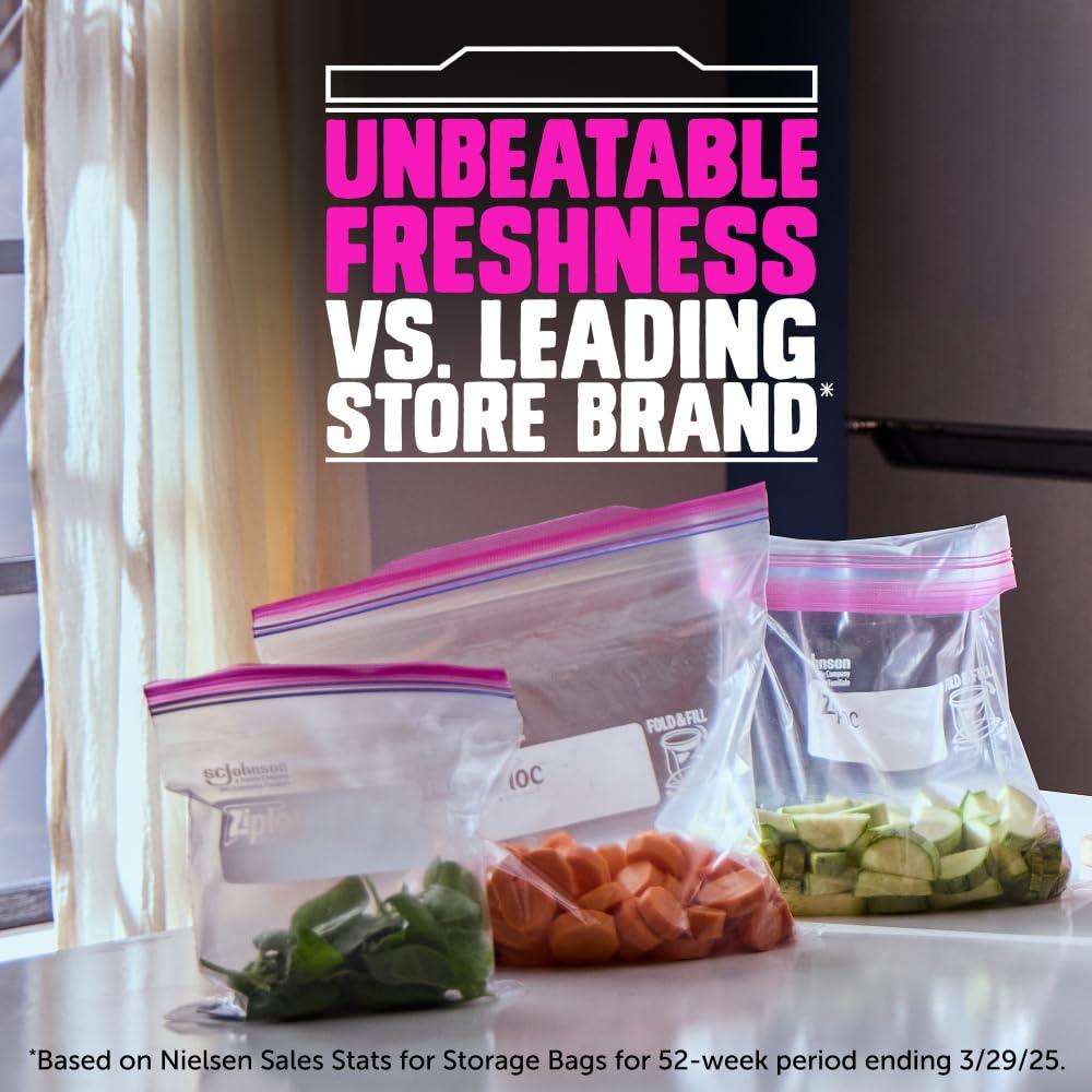 image:imageZiploc Half Gallon Marinade Food Storage Bags for Meal Prep Easy Open and Close 24 Count24 Count