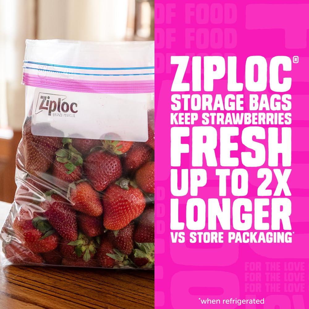 image:imageZiploc Half Gallon Marinade Food Storage Bags for Meal Prep Easy Open and Close 24 Count24 Count