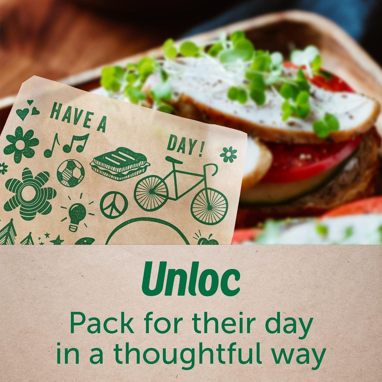image:imageZiploc Paper Sandwich and Snack Bags Recyclable amp Sealable with Fun Designs 50 Bags TotalBrown