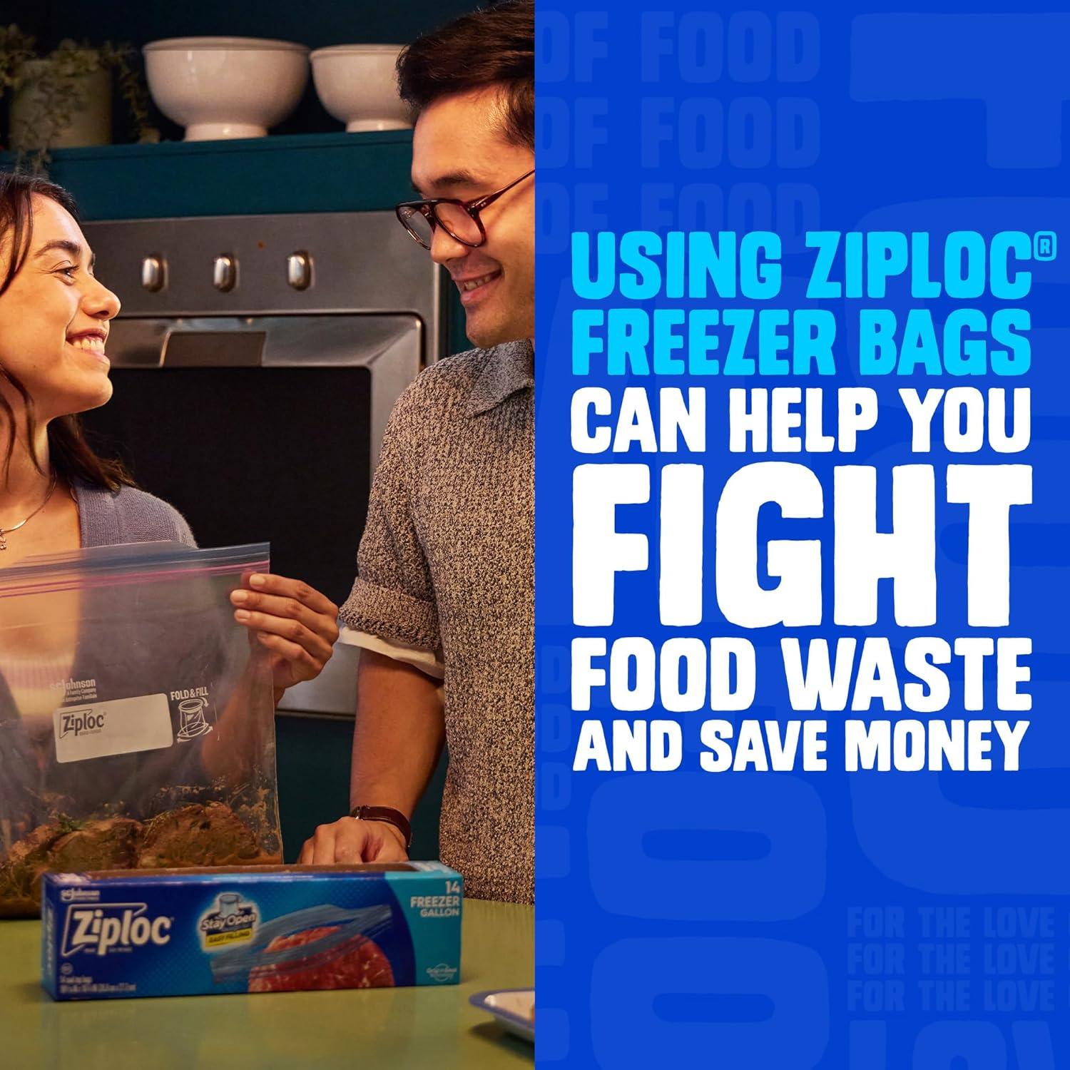 image:imageZiploc Pint Food Storage Freezer Bags Grip n Seal Technology for Easier Grip Open and Close 20 CountPint