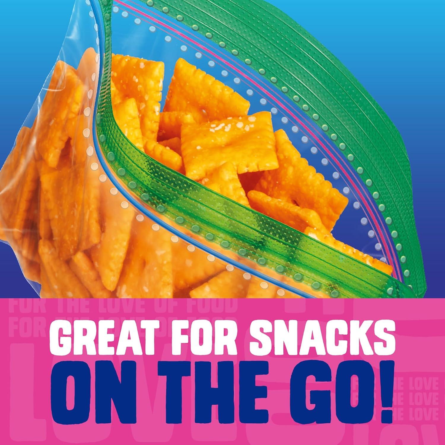 image:imageZiploc Snack Bags Easy Open and Close Small Plastic Food Storage Bags 50 Bags Total108 Count