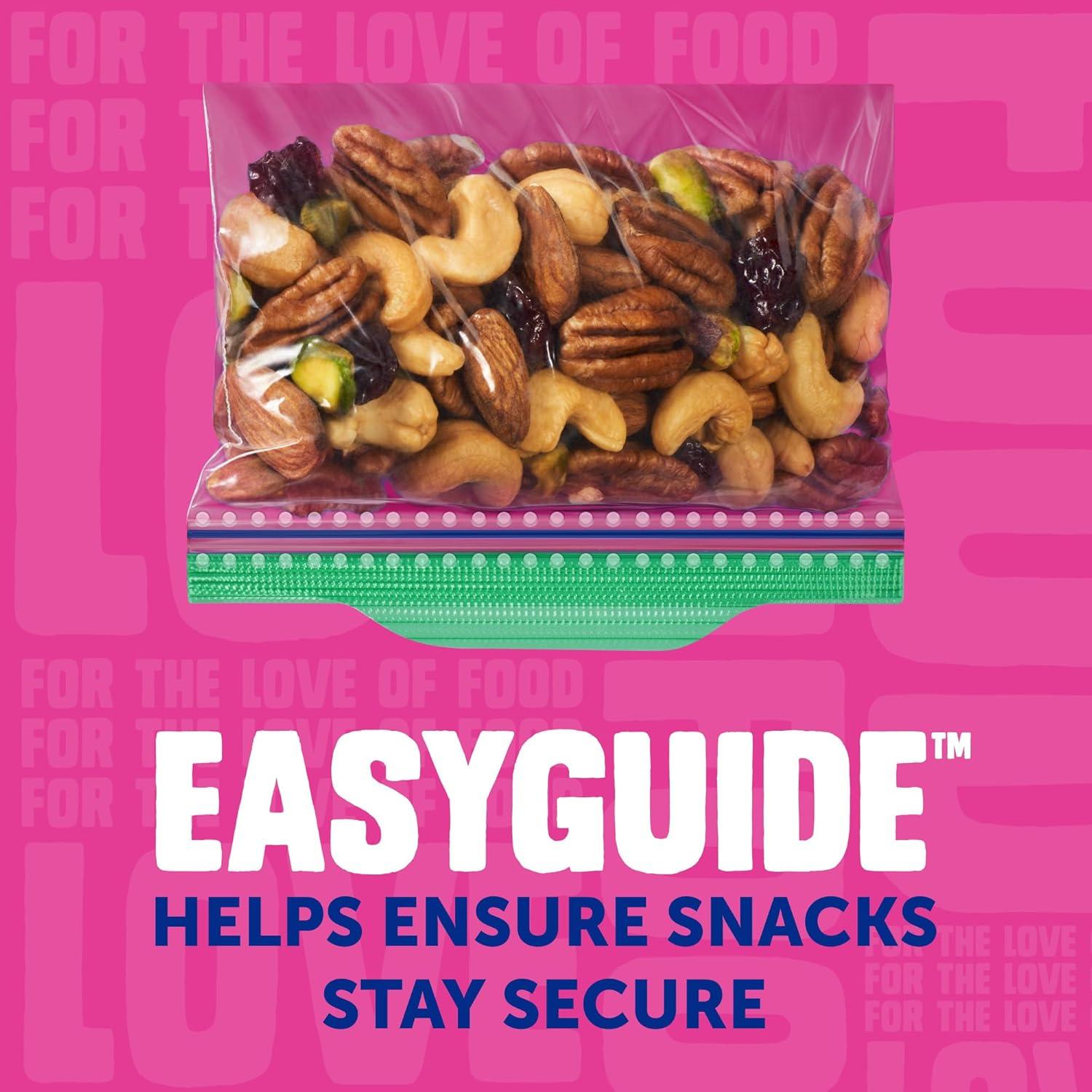 image:imageZiploc Snack Bags Easy Open and Close Small Plastic Food Storage Bags 50 Bags Total324 Count
