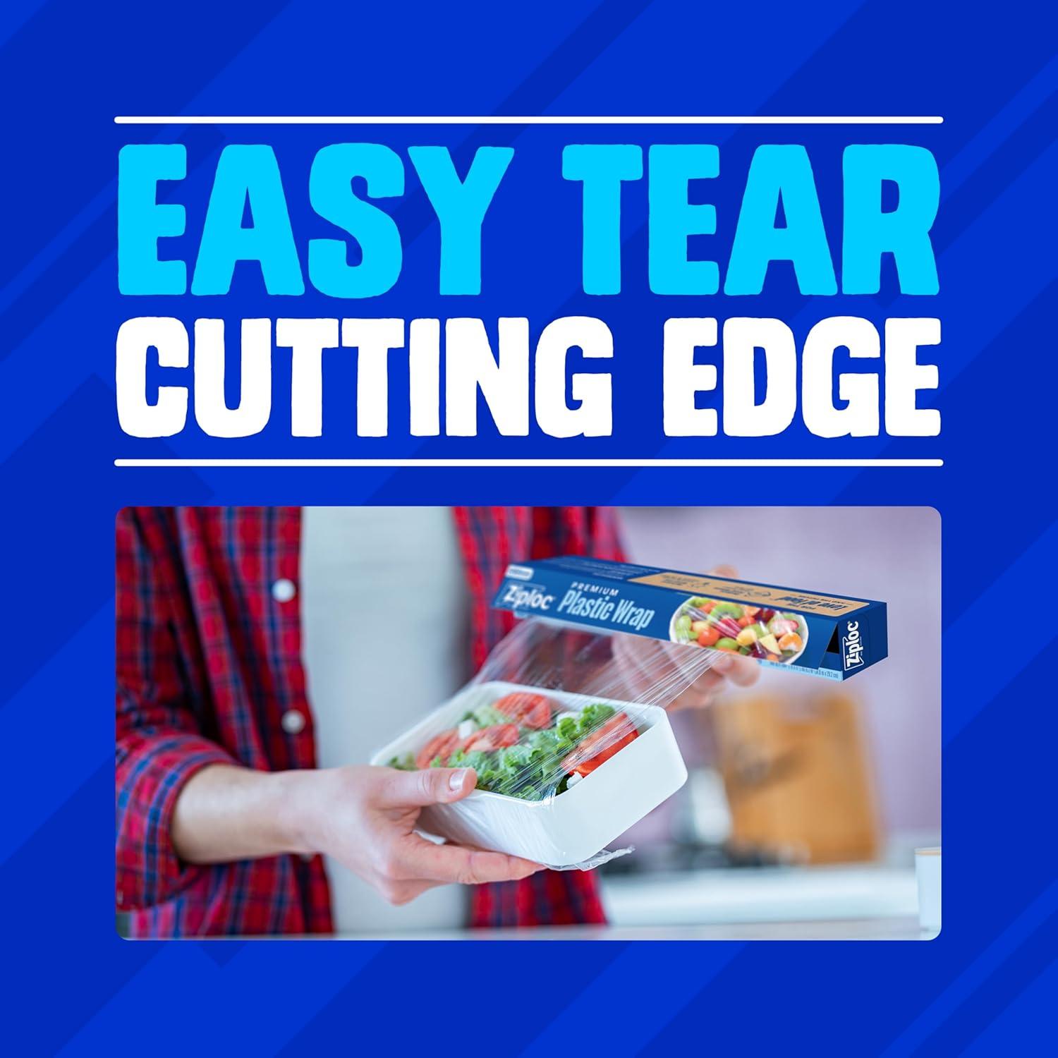image:imageZiploc Wrap From Makers of Saran Wrap Food Storage Protects Food Easy Dispense 100 Sq Ft Roll