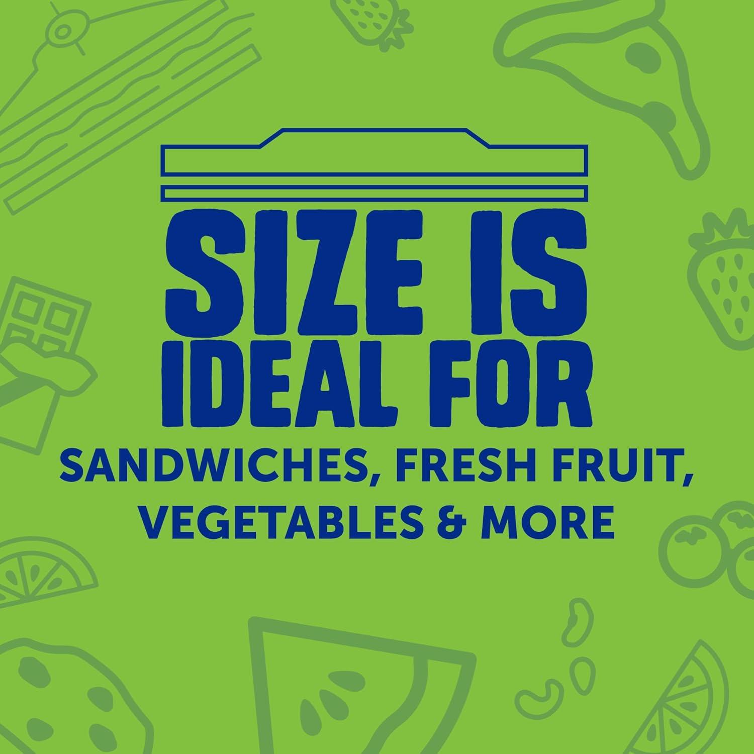 image:imageZiploc XL Sandwich and Snack Bags with EasyGuide Texture Plastic Storage Bags with Grip n Seal Technology 30 Bags Total90 Count