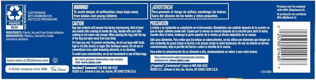 image:imageZiploc Zip n Steam Food Storage Cartons for Meal Prep Healthy Meals in Minutes Microwave Safe 10 Count