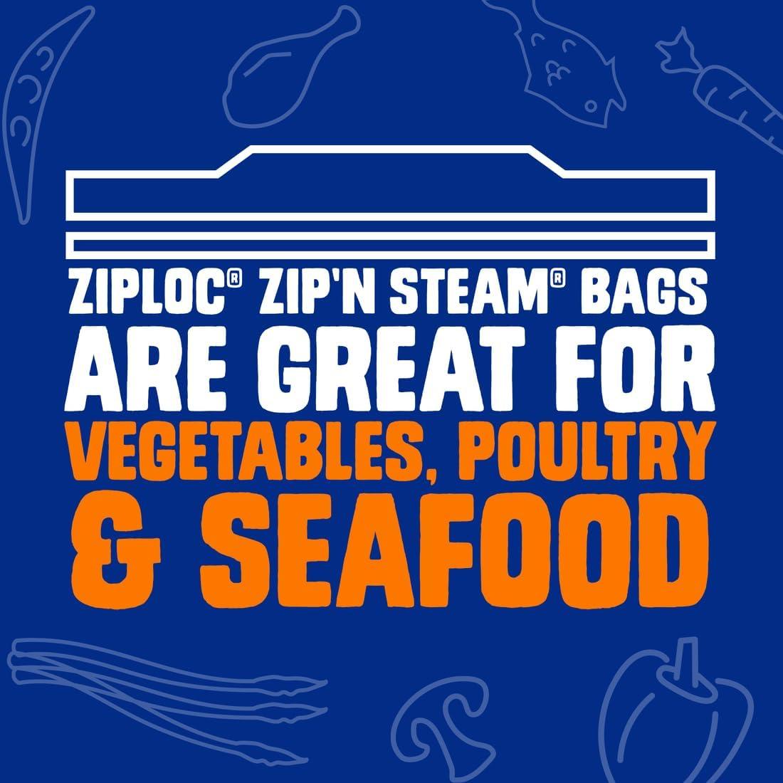 image:imageZiploc Zip n Steam Food Storage Cartons for Meal Prep Healthy Meals in Minutes Microwave Safe 10 Count