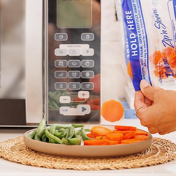 image:imageZiploc Zip n Steam Food Storage Cartons for Meal Prep Healthy Meals in Minutes Microwave Safe 10 Count