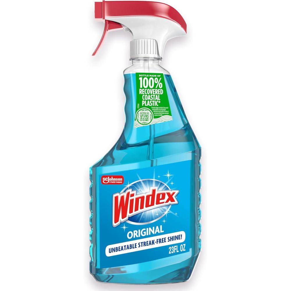 image:imageWindex Glass and Window Cleaner Spray Bottle Packaging Designed to Prevent Leakage and Breaking Surface Cleaning Spray Original Blue Scent 23 Fl Oz23 Fl Oz Pack of 1