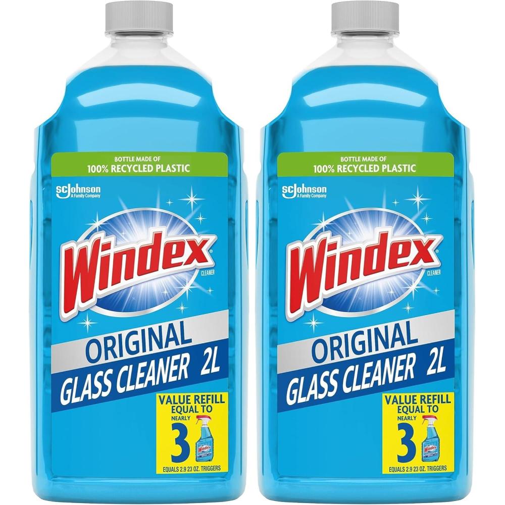 image:imageWindex Glass and Window Cleaner Spray Bottle Packaging Designed to Prevent Leakage and Breaking Surface Cleaning Spray Original Blue Scent 23 Fl Oz676 Fl Oz Pack of 2