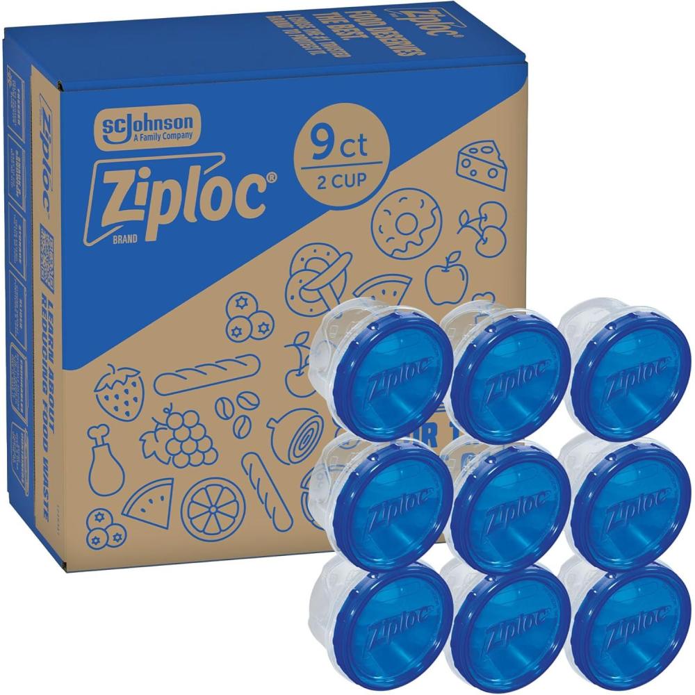 image:imageZiploc Brand Twist n Loc Food Storage Containers Leak Resistant Design Small and Medium Round Variety Pack 5 countSmall