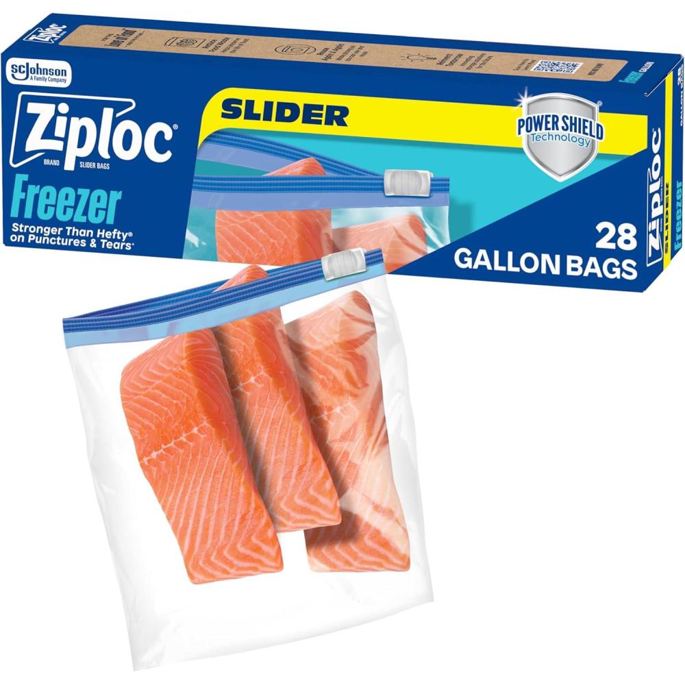 image:imageZiploc Gallon Food Storage Freezer Slider Bags Durable 28 Count28 Count