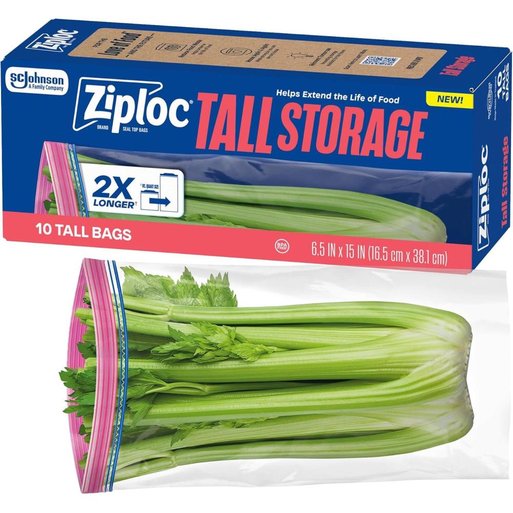 image:imageZiploc Tall Food Storage Bags 30 Count10 Count