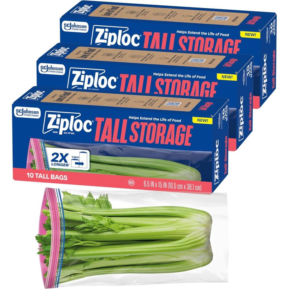 image:imageZiploc Tall Food Storage Bags 30 Count30 Count