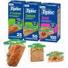 image:imageZiploc 175 Count Sandwich and Snack Bags with EasyGuide Texture Plastic Storage Bags with Grip n Seal Technology