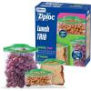 image:imageZiploc Brand Lunch Trio Variety Pack with EasyGuide Texture Grip n Seal Technology 225 count