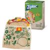 image:imageZiploc Paper Sandwich and Snack Bags Recyclable amp Sealable with Fun Designs 50 Bags TotalBrown