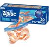 image:imageZiploc Pint Food Storage Freezer Bags Grip n Seal Technology for Easier Grip Open and Close 20 CountPint