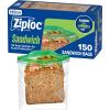 image:imageZiploc Sandwich and Snack Bags Easy Open and Close Plastic Food Storage Bags 150 Bags Total150 Count