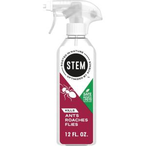 STEM Kills Ants, Roaches and Flies: Plant-Based Active Ingredient Bug Spray, Botanical Insecticide for Indoor and Outdoor Use; 12 fl oz (Pack of 1)(12 Ounce (Pack of 1))