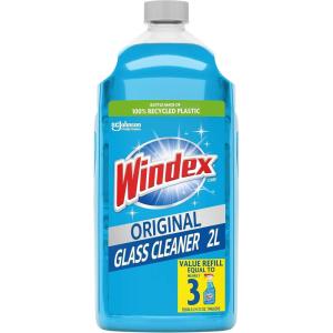 Windex Glass and Window Cleaner Spray Bottle, Packaging Designed to Prevent Leakage and Breaking, Surface Cleaning Spray, Original Blue Scent, 23 Fl Oz(67.6 Fl Oz (Pack of 6))