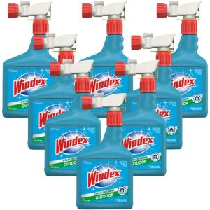 Windex Outdoor Window and Glass Cleaner for Hose Ammonia Free, Concentrated Formula for Deep Outdoor Clean, Patio Cleaner, Compatible With All Hoses, 32 Fl Oz (Pack of 2)(32 Fl Oz (Pack of 8))