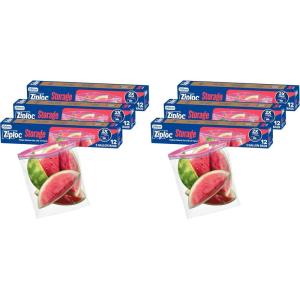 Ziploc 2 Gallon Food Storage Bags, Grip ‘n Seal Technology for Easier Grip, Open, and Close, 12 Bags Total(36 Count (Pack of 2))