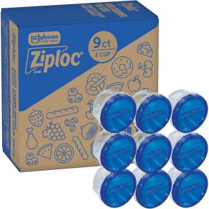 Ziploc Brand Twist n Loc Food Storage Containers, Leak Resistant Design, Small and Medium Round, Variety Pack, 5 count(Small)