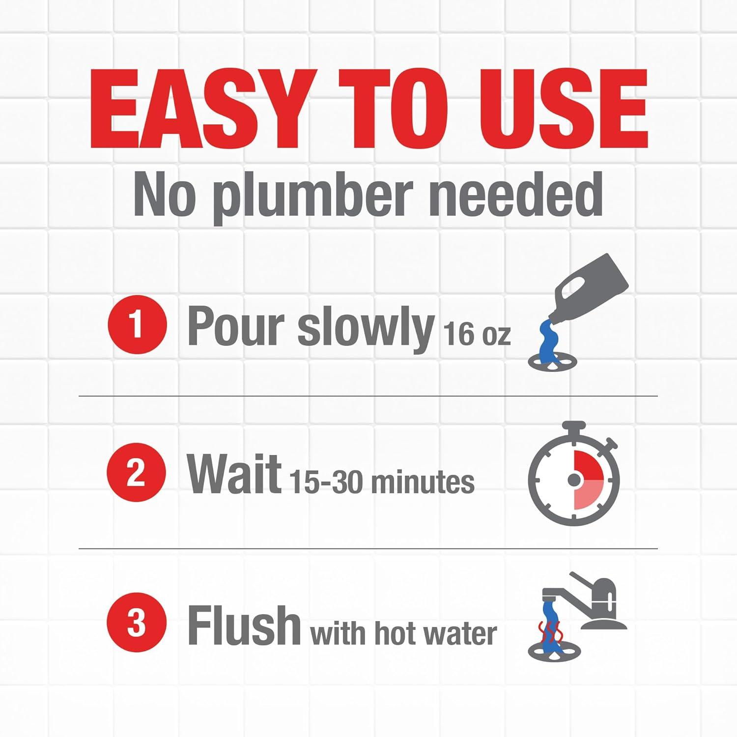 image:imageDrano Max Gel Drain Clog Remover amp Cleaner FastActing to Unclog Standing Water amp Remove Hair Grease amp Food Blockages Safe for all Pipes amp Septic Kitchen Sinks Bathroom Showers 80 Oz 2 Pack80 Fl Oz Pack of 2