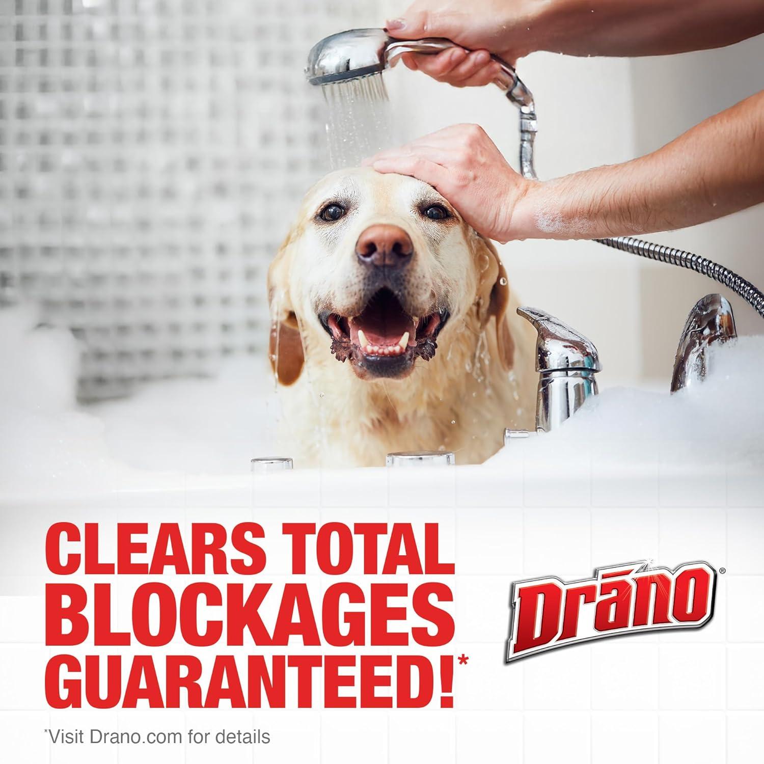 image:imageDrano Max Gel Drain Clog Remover amp Cleaner FastActing to Unclog Standing Water amp Remove Hair Grease amp Food Blockages Safe for all Pipes amp Septic Kitchen Sinks Bathroom Showers 80 Oz 2 Pack32 Fl Oz Pack of 1