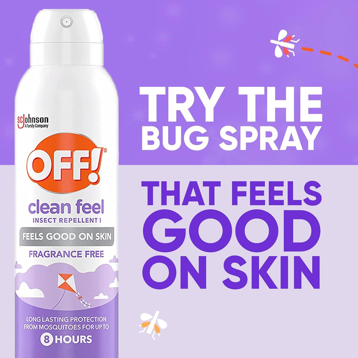 image:imageOFF Clean Feel Insect Repellent Aerosol with 20 Picaridin Bug Spray with Long Lasting Protection from Mosquitoes Feels Good on Skin 5 oz