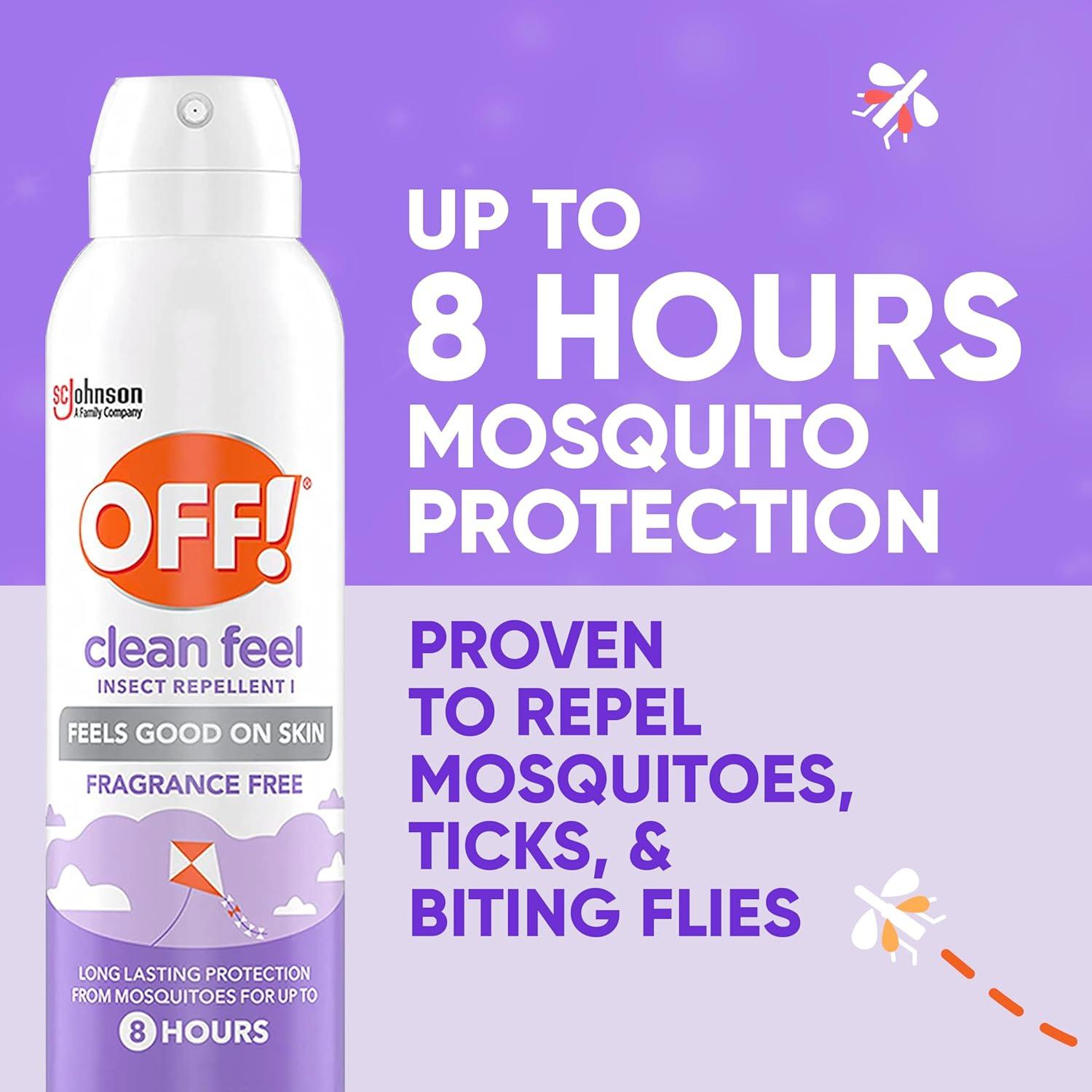 image:imageOFF Clean Feel Insect Repellent Aerosol with 20 Picaridin Bug Spray with Long Lasting Protection from Mosquitoes Feels Good on Skin 5 oz